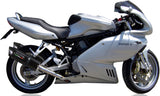Dual Exhaust System With Sound Certification Furore Aluminium Black - Gpr Compatible With Ducati Super Sport 750 S (2001-2002)
