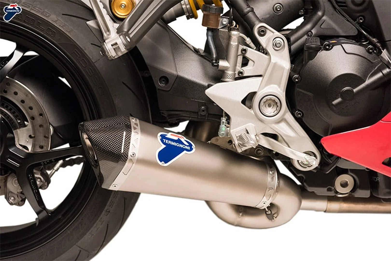Échappement Sans Homologation Sonore Scream Titanium Carbon Cap - Termignoni Compatible Avec Ducati Superspor T 939 (2016-2020)