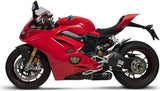Double Sortie D'Échappement Sans Homologation Acoustique Titanium Noir Aluminium Cap - Termignoni Compatible Avec Ducati Panigale V4 S (2018-2021)