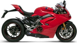 Double Sortie D'Échappement Sans Homologation Acoustique Titanium Noir Aluminium Cap - Termignoni Compatible Avec Ducati Panigale V4 S (2018-2021)