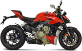 Double Sortie D'Échappement Sans Homologation Acoustique Titanium Noir Aluminium Cap - Termignoni Compatible Avec Ducati Streetfighter V4 (2020-2021)