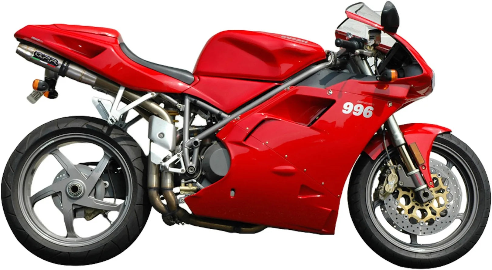 Système D'Échappement Homologué Au Niveau Sonore Deeptone Acier - Gpr Compatible Avec Ducati 996 - S - Sps (1998-2001)