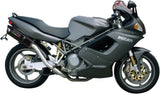 Dual Exhaust System With Sound Certification Furore Aluminium Black - Gpr Compatible With Ducati St3 (2004-2007)