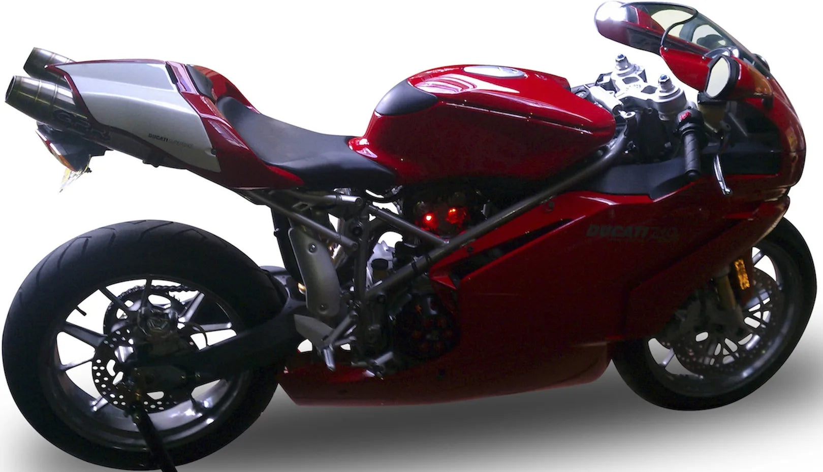 Double Sortie D'Échappement Homologuée Au Niveau Sonore Deeptone Acier - Gpr Compatible Avec Ducati 749 (2003-2007)