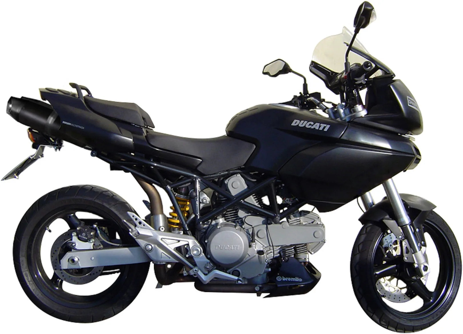Double Sortie D'Échappement Homologuée Au Niveau Sonore Furore Aluminium Noir - Gpr Compatible Avec Ducati Multistrada 620 (2005-2007)