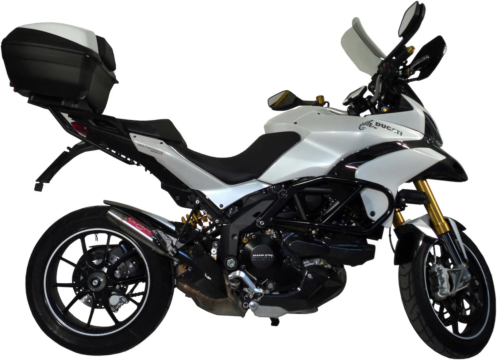 Système D'Échappement Catalytique Avec Homologation Acoustique Deeptone Acier - Gpr Compatible Avec Ducati Multistrada 1200 (2010-2014)