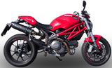 Dual Catalytic Exhaust Tips With Sound Certification Furore Aluminium Black - Gpr Compatible With Ducati Monster 796 (2010-2014)