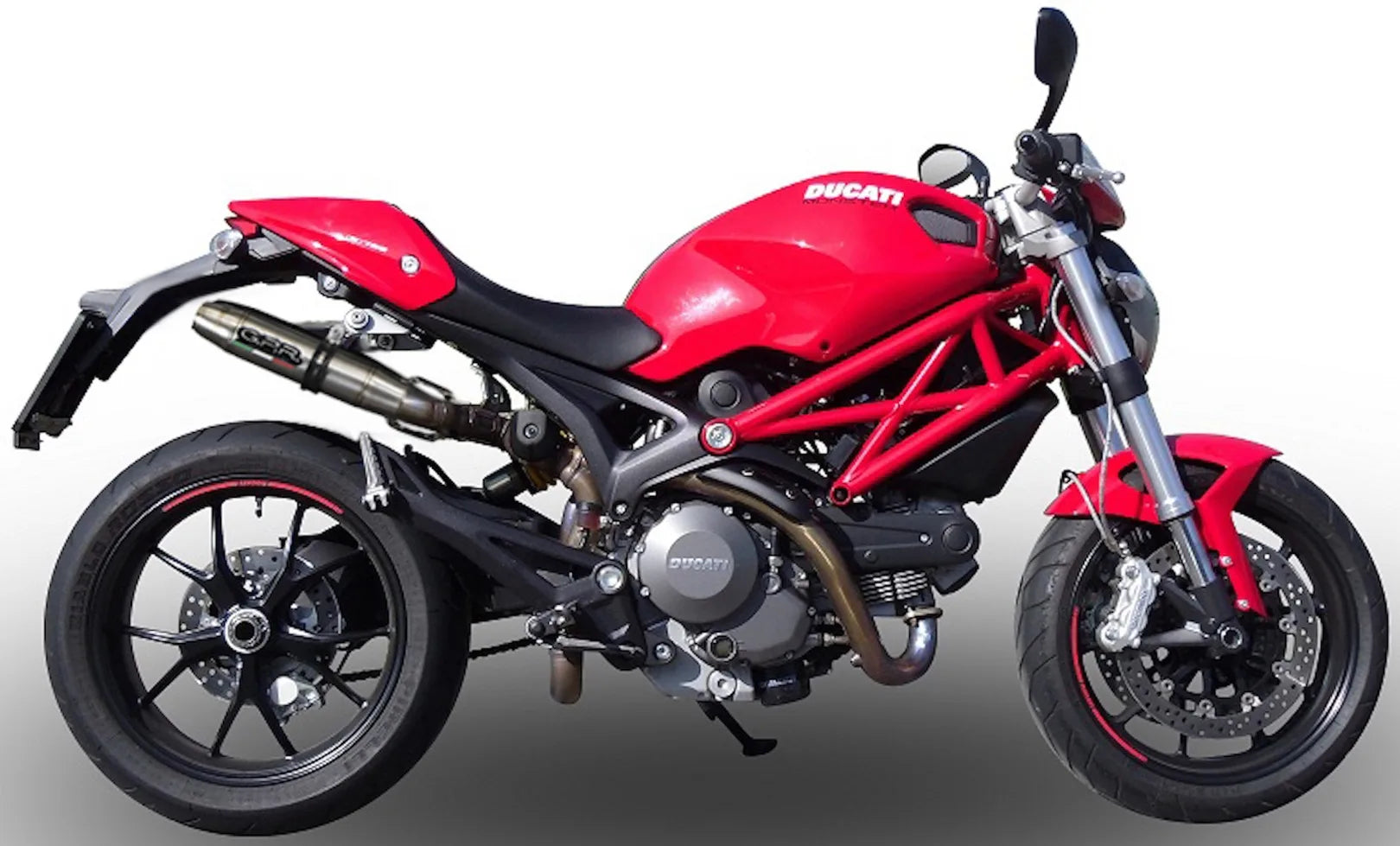 Double Sortie D'Échappement Avec Catalyseur Et Homologation Acoustique Deeptone Acier - Gpr Compatible Avec Ducati Monster 796 (2010-2014)