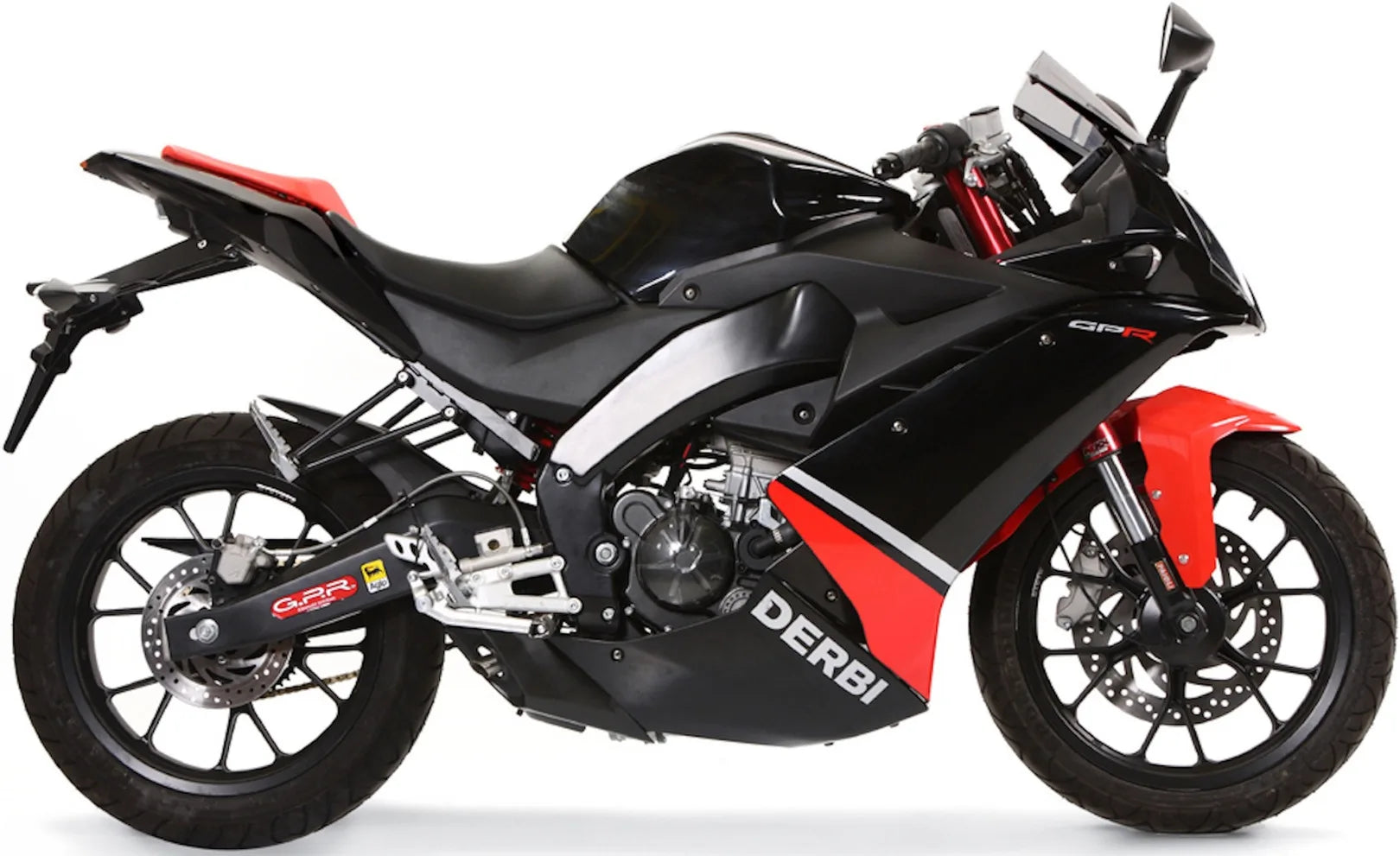 Système D'Échappement Complet Avec Catalyseur Et Homologation Acoustique Ghost Aluminium - Gpr Compatible Avec Derbi Gpr 125 (2009-2010)