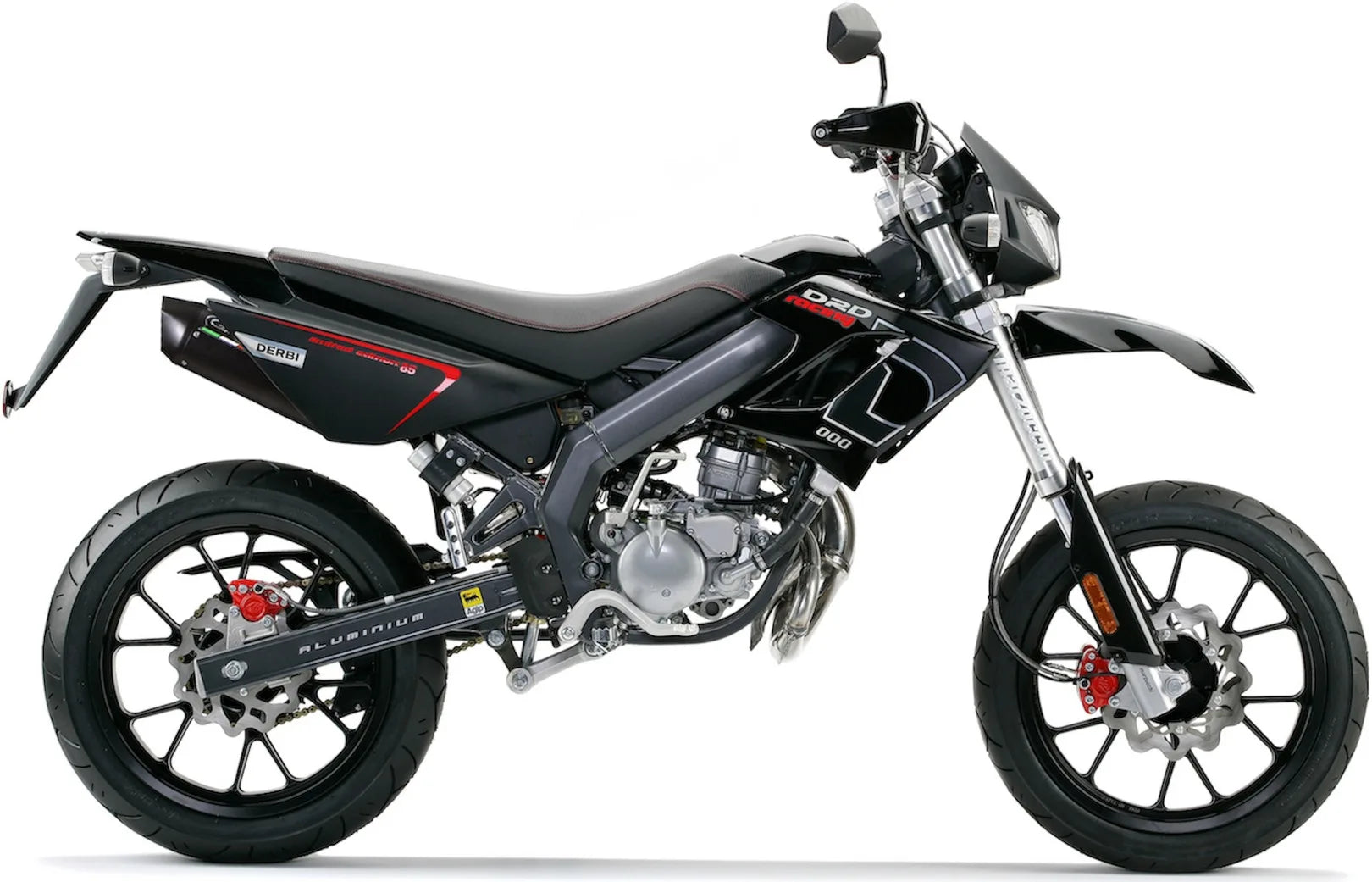 Système D'Échappement Complet Avec Catalyseur Et Homologation Acoustique Furore Aluminium Noir - Gpr Compatible Avec Derbi Senda Drd 125 R - Sm (2009-2013)