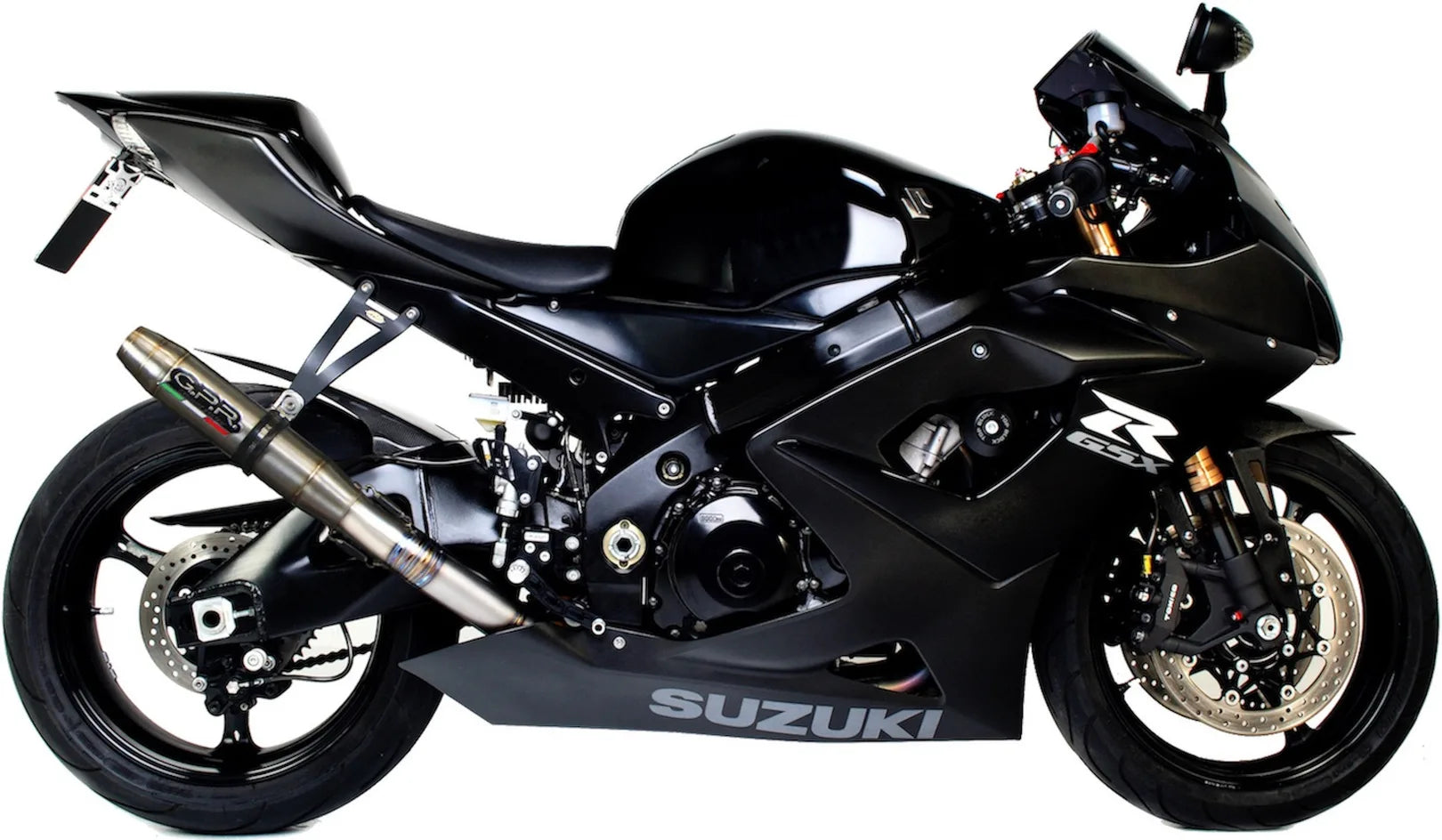 Système D'Échappement Homologué Au Niveau Sonore Deeptone Acier - Gpr Compatible Avec Suzuki Gsx-R 1000 K5 (2005-2006)