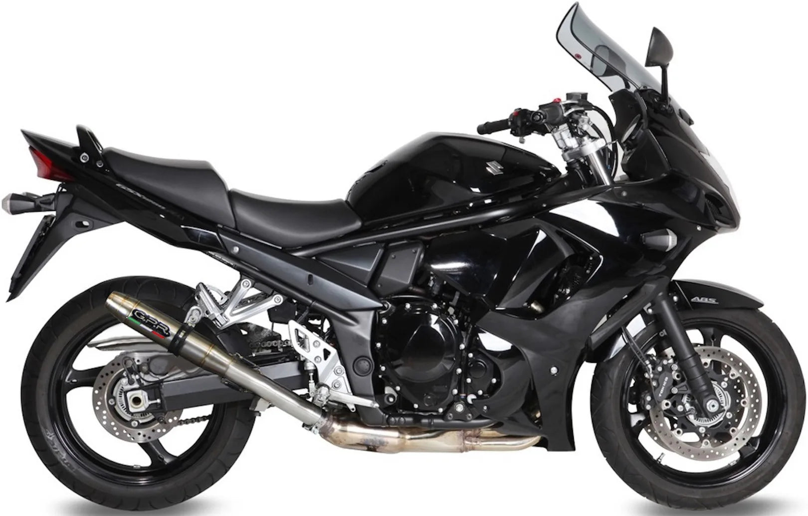 Système D'Échappement Homologué Au Niveau Sonore Deeptone Acier - Gpr Compatible Avec Suzuki Gsx 1250 Fa (2009-2014)