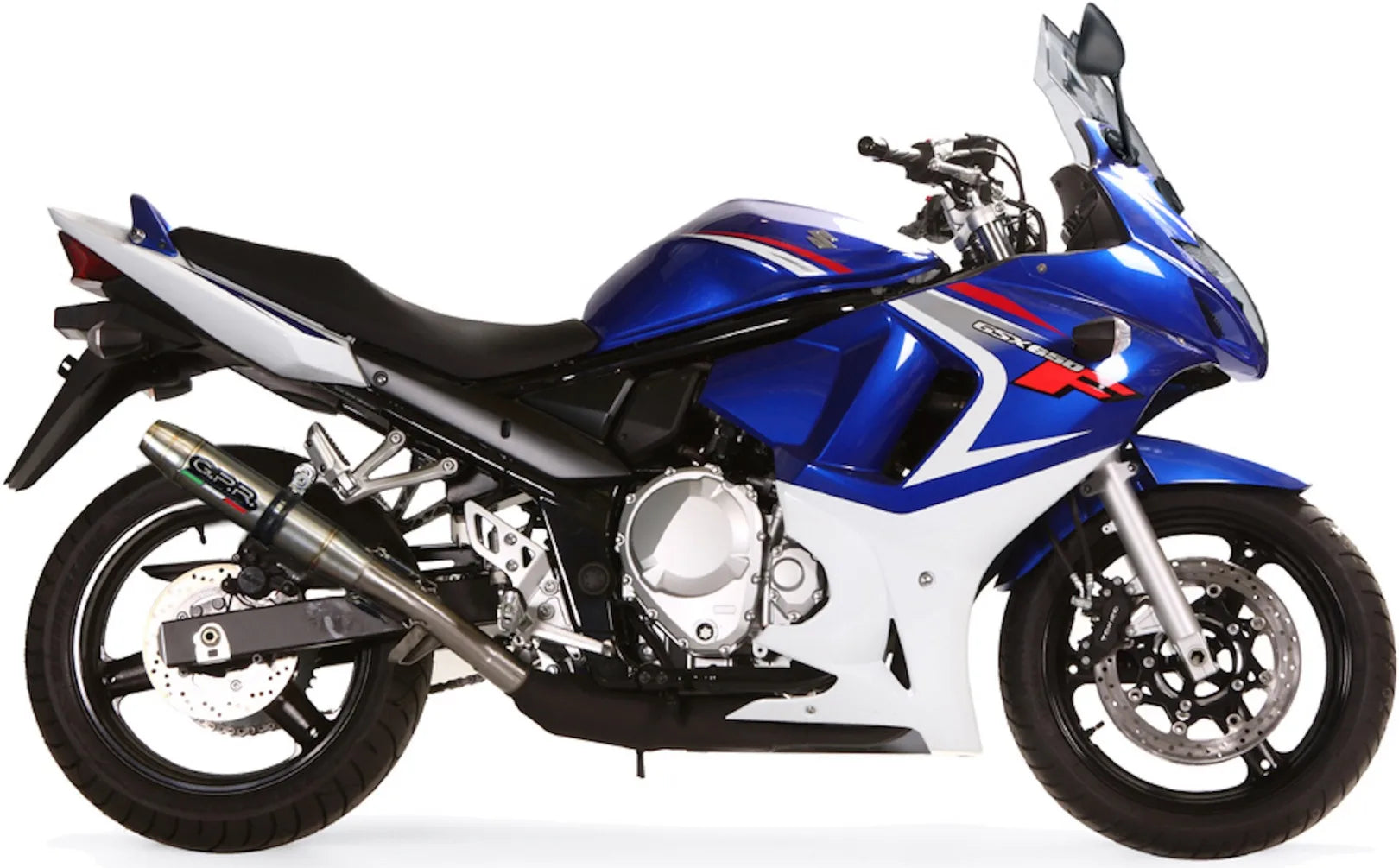Système D'Échappement Homologué Au Niveau Sonore Deeptone Acier - Gpr Compatible Avec Suzuki Gsx 650 F Ie (2008-2014)