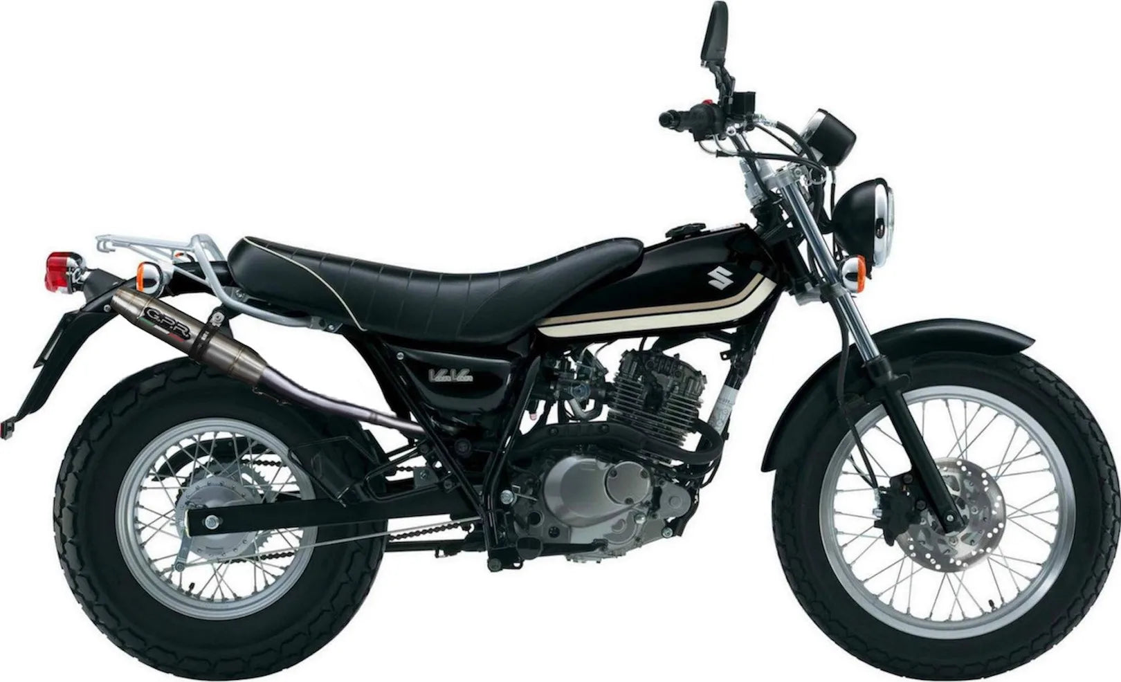 Système D'Échappement Homologué Au Niveau Sonore Deeptone Acier - Gpr Compatible Avec Suzuki Rv 125 Van (2003-2017)