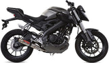 Système D'Échappement Complet Avec Catalyseur Et Homologation Acoustique Deeptone Acier - Gpr Compatible Avec Yamaha Mt-125 (2014-2016)