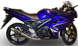 Système D'Échappement Complet Sans Catalyseur Et Homologué Au Niveau Sonore Deeptone Acier - Gpr Compatible Avec Yamaha X1R 135 (2005-2012)