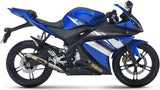 Système D'Échappement Complet Avec Catalyseur Et Homologation Acoustique Deeptone Acier - Gpr Compatible Avec Yamaha Yzf-R 125 Ie (2014-2016)