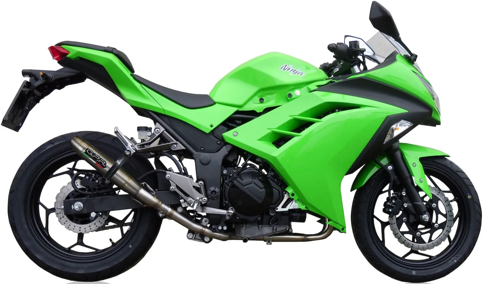 Système D'Échappement Complet Avec Catalyseur Et Homologation Acoustique Deeptone Acier - Gpr Compatible Avec Kawasaki Ninja 300 R (2012-2017)