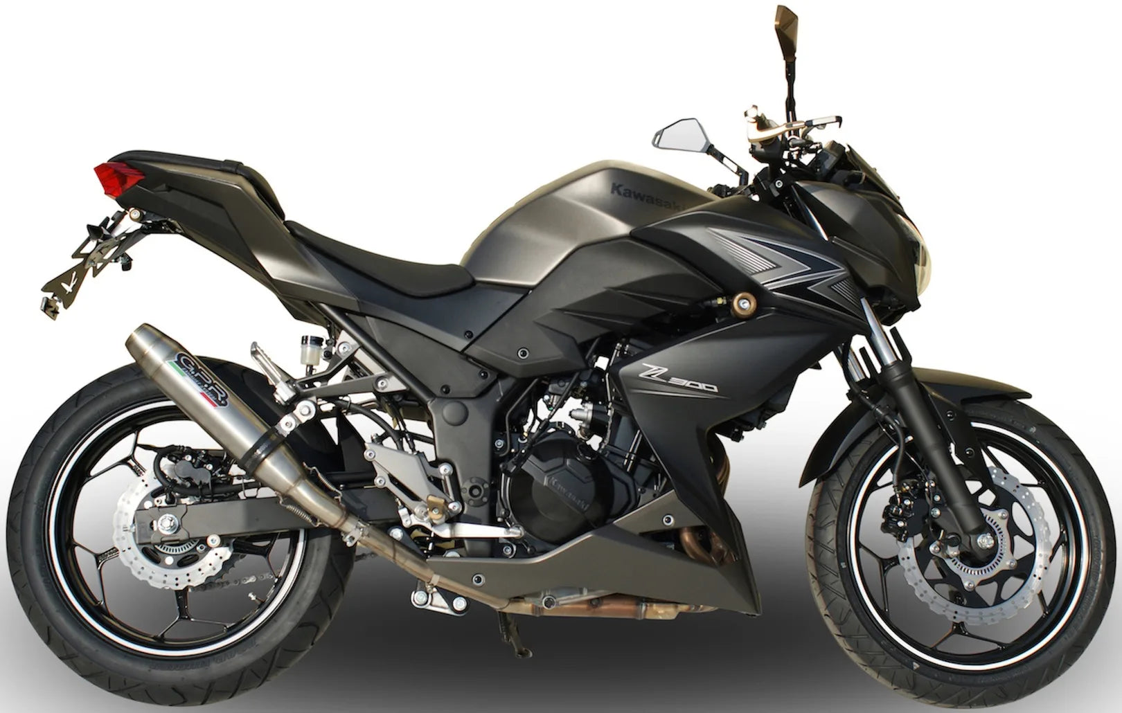 Système D'Échappement Homologué Au Niveau Sonore Deeptone Acier - Gpr Compatible Avec Kawasaki Z 300 (2014-2017)