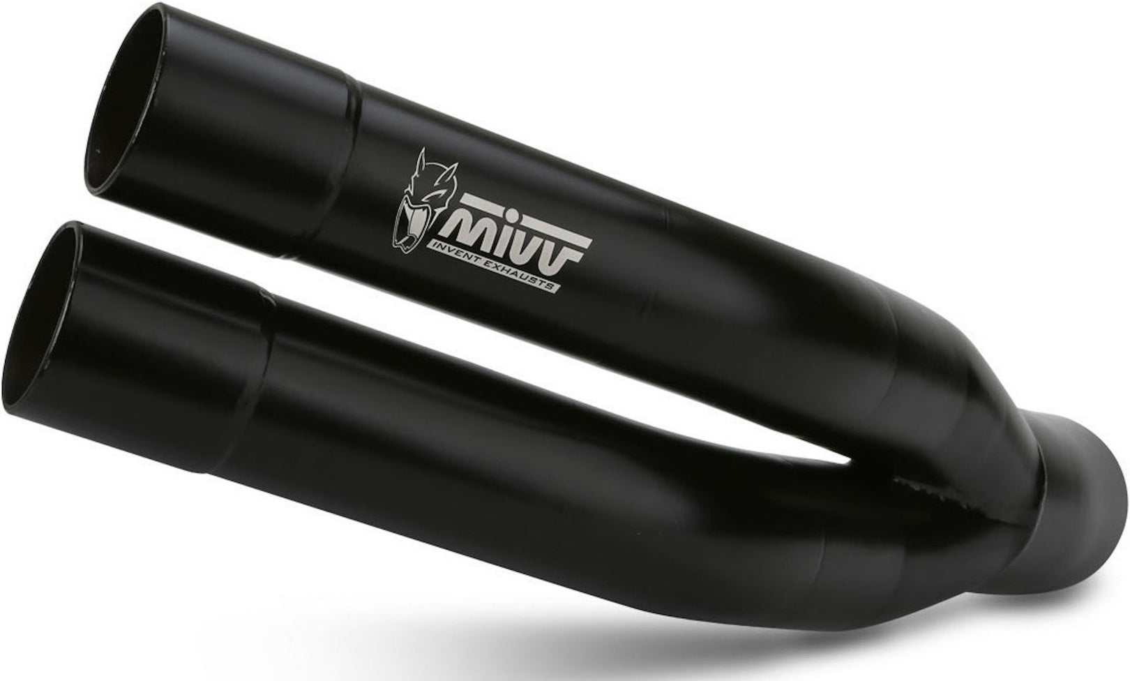 Uncatalysed Exhaust System Without Sound Certification Double Gun Steel Black - Mivv Compatible With Kawasaki Z 900 (2020-2024)