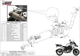 Système D'Échappement Homologué Au Niveau Sonore Oval Carbon Carbon - Mivv Compatible Avec Benelli Trk 502 (2017-2024)