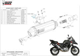 Système D'Échappement Homologué Au Niveau Sonore Speed Edge Acier Noir Carbon - Mivv Compatible Avec Benelli Trk 502 X (2018-2024)