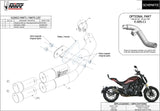 Système D'Échappement Homologué Au Niveau Sonore Double Gun Acier Noir - Mivv Compatible Avec Benelli 502 C (2019-2024)