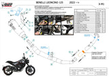 Système D'Échappement Complet Non Catalysé Et Sans Homologation Acoustique X-M1 Acier Noir - Mivv Compatible Avec Benelli Leoncino 125 (2022-2024)