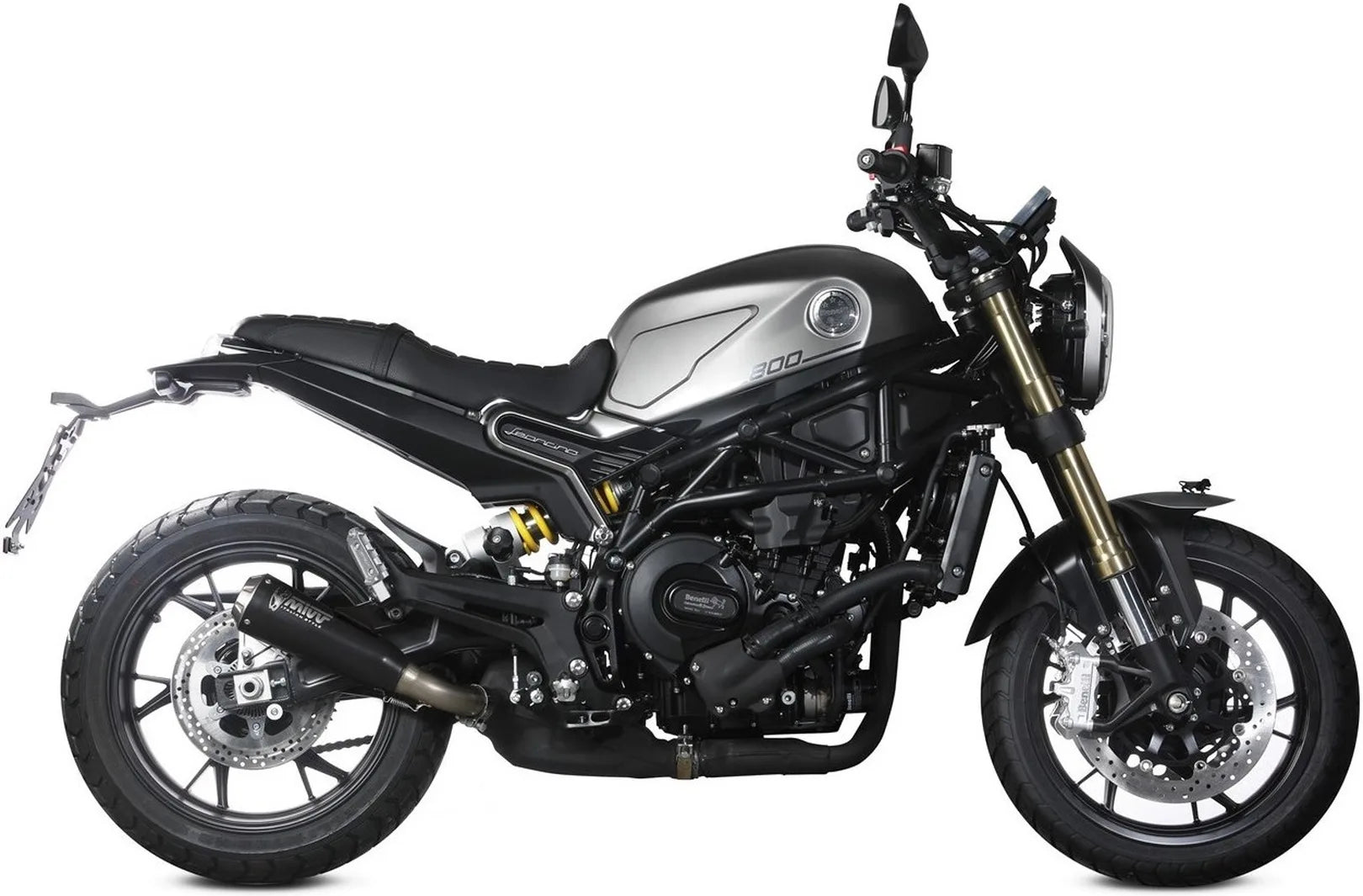 Système D'Échappement Homologué Au Niveau Sonore X-M1 Acier Noir - Mivv Compatible Avec Benelli Leoncino 800 (2022-2024)