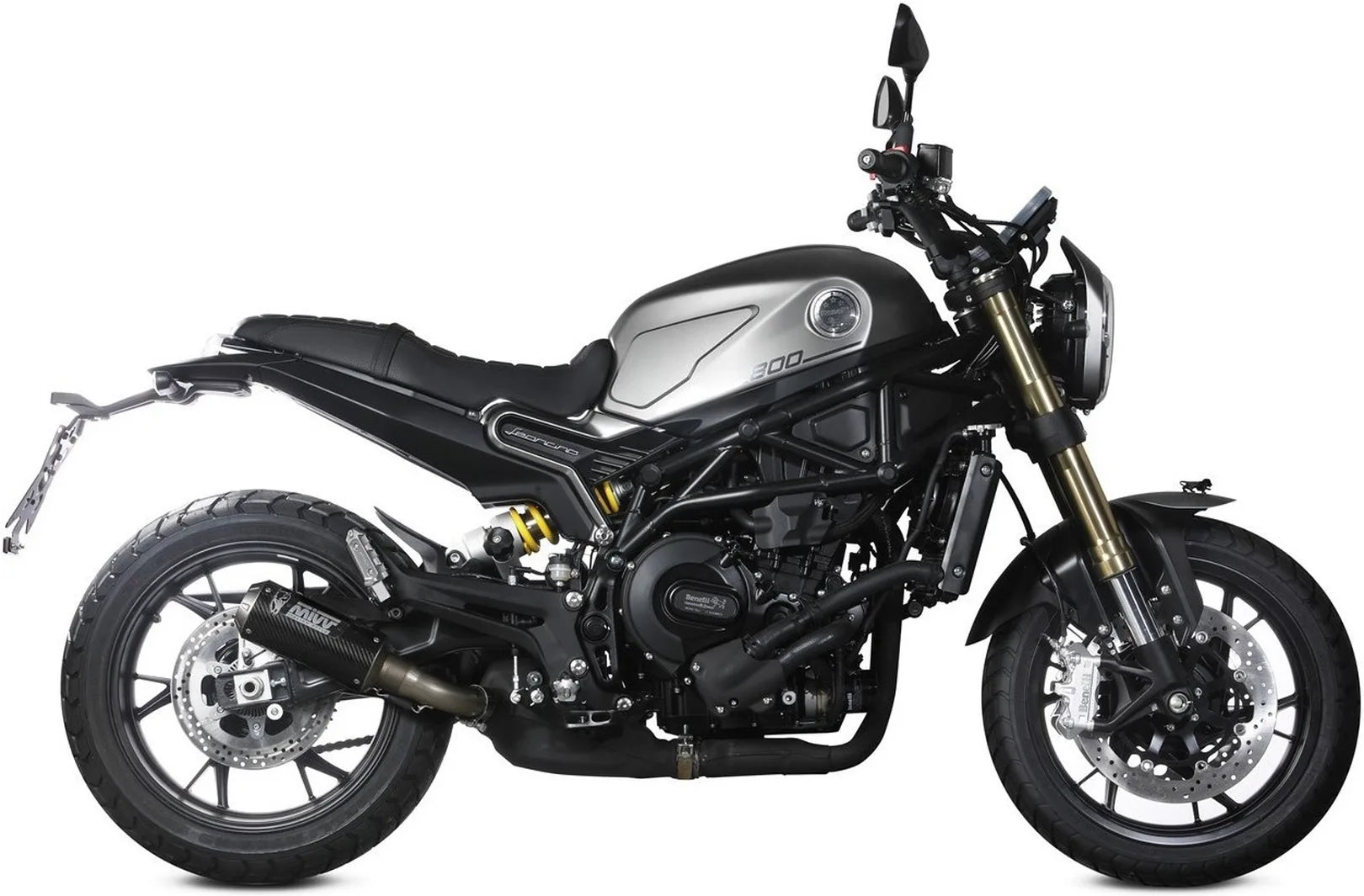 Système D'Échappement Non Catalysé Et Sans Homologation Acoustique Mk3 Carbon - Mivv Compatible Avec Benelli Leoncino 800 (2022-2024)