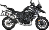 Système D'Échappement Homologué Au Niveau Sonore Oval Acier Carbon - Mivv Compatible Avec Benelli Trk 702 - X (2023-2024)