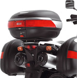 Monokey Trekker Alaska Black Aluminium Top Case - 56 Lt Trekker Alaska Aluminium - Givi Compatible With Suzuki Dl 1000 V-Strom (2002-2011)