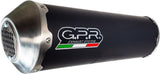 Catalytic Exhaust Tip With Sound Certification Evo4 Road Black Aluminium - Gpr Compatible With Aprilia Atlantic 200 (2000-2004)