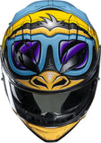 Casque Intégral Pour Moto Hjc F71 Advanced Fiberglass Mc23 Monkey Dj Taille 06 Xs