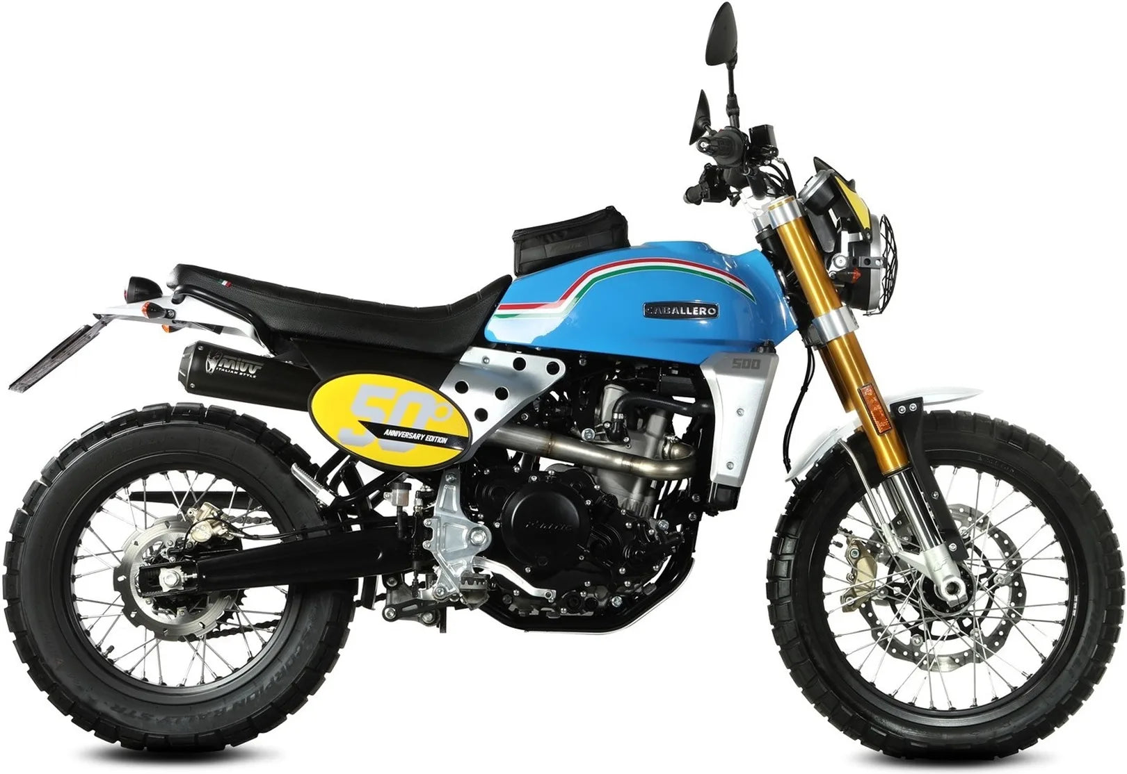 Système D'Échappement Complet Non Catalysé Et Sans Homologation Acoustique X-M1 Acier Noir - Mivv Compatible Avec Fantic Motor Caballero 500 (2021-2024)
