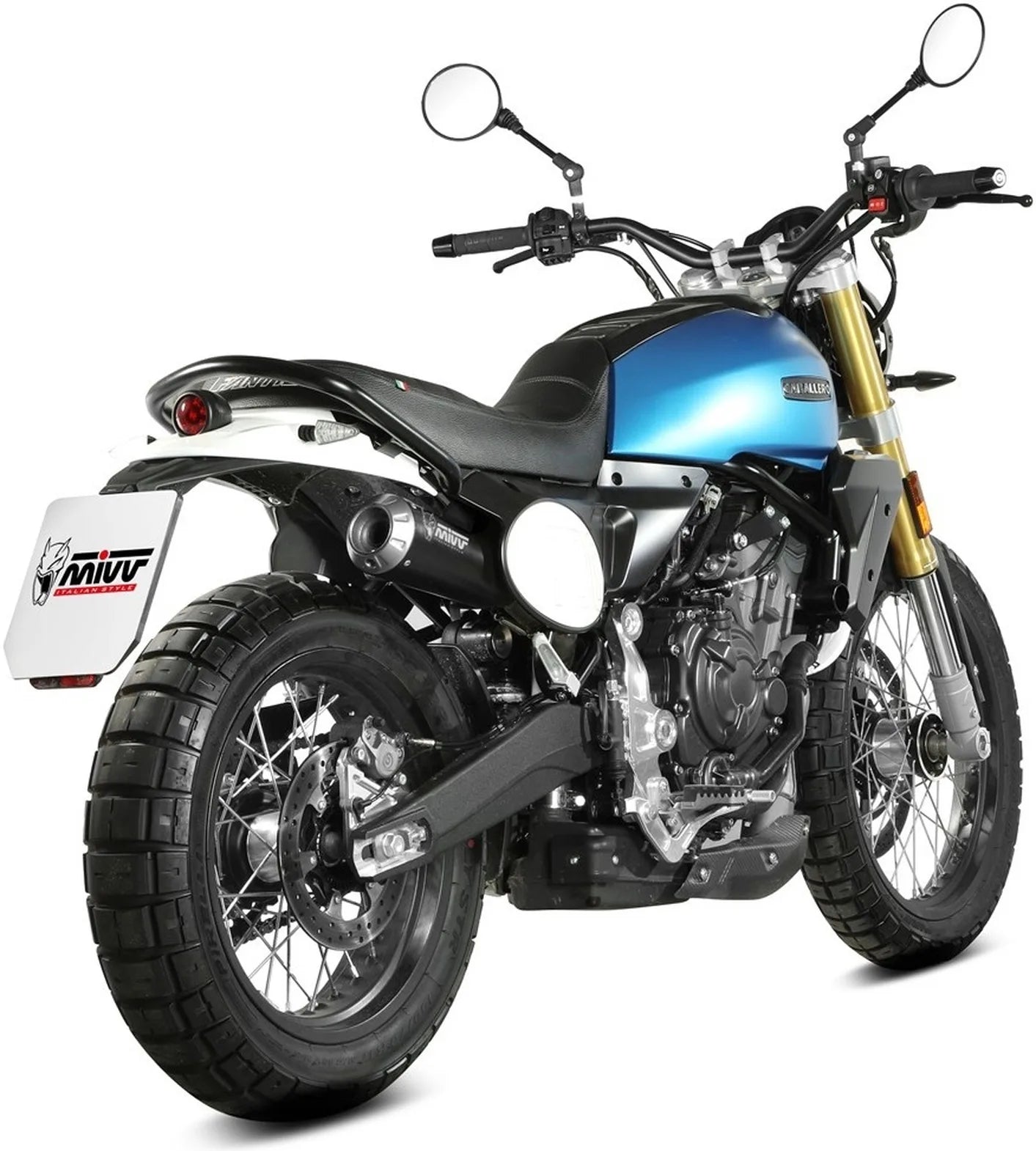 Système D'Échappement Homologué Au Niveau Sonore X-M1 Acier Noir - Mivv Compatible Avec Fantic Motor Caballero 700 (2024)