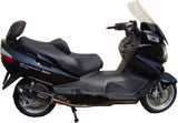 Système D'Échappement Complet Sans Catalyseur Et Homologué Au Niveau Sonore Furore Aluminium Noir - Gpr Compatible Avec Suzuki An 650 Burgman (2002-2012)