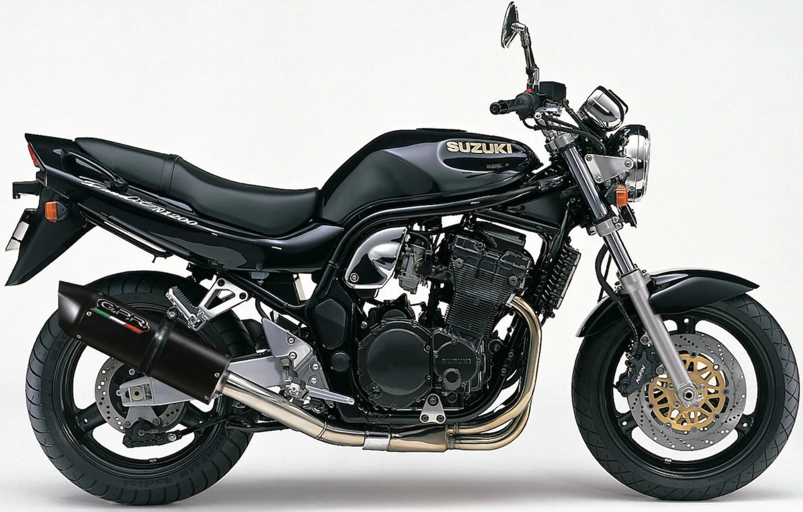 Système D'Échappement Homologué Au Niveau Sonore Furore Aluminium Noir - Gpr Compatible Avec Suzuki Gsf 400 Bandit (1991-1997)