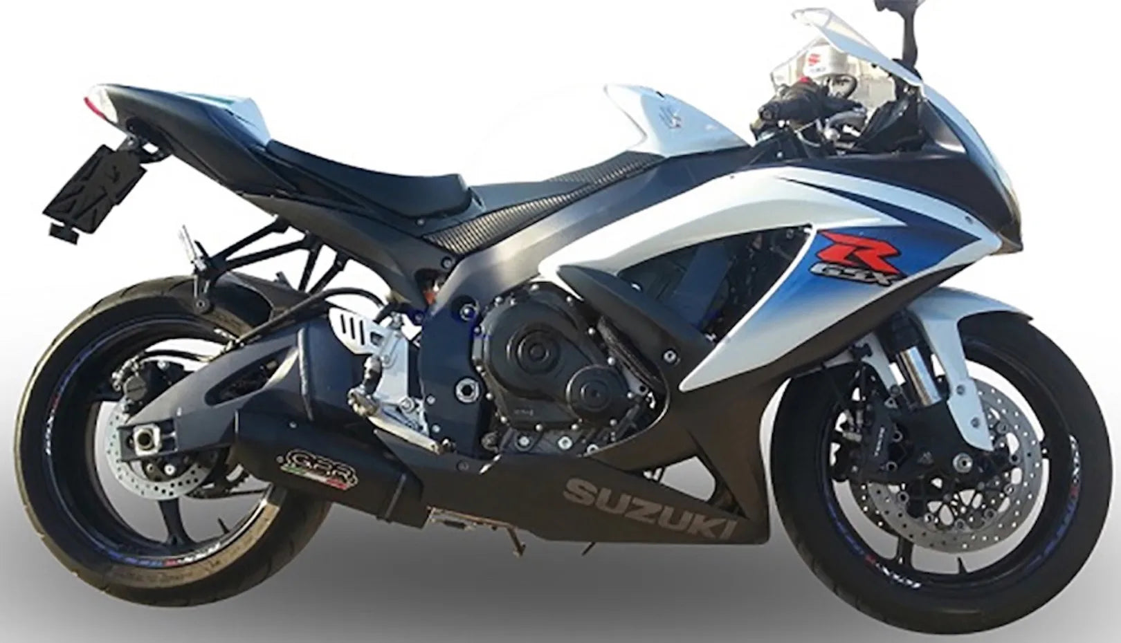 Système D'Échappement Catalytique Avec Homologation Acoustique Furore Aluminium Noir - Gpr Compatible Avec Suzuki Gsx-R 600 K6 (2006-2007)