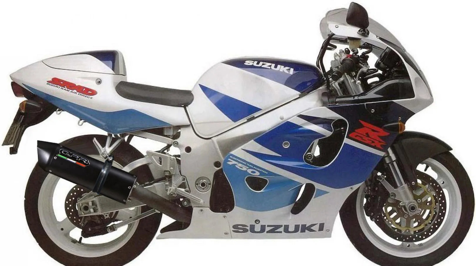 Système D'Échappement Homologué Au Niveau Sonore Furore Aluminium Noir - Gpr Compatible Avec Suzuki Gsx-R 750 Srad (1996-1999)