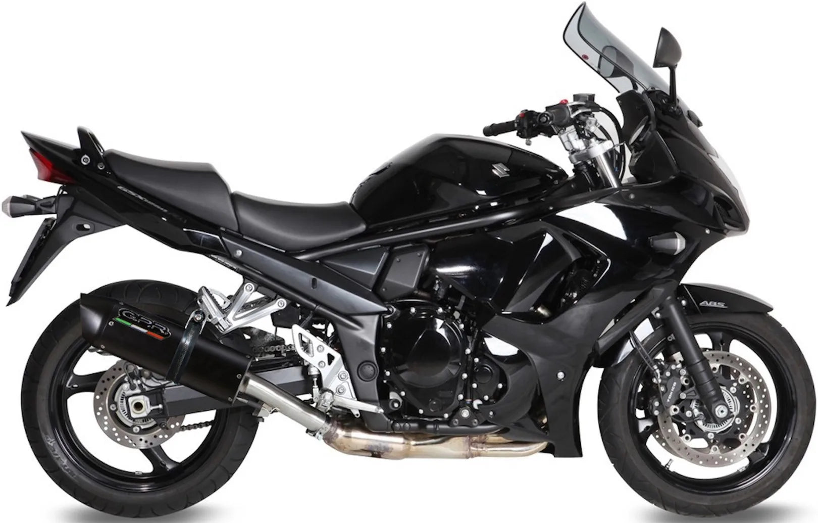 Système D'Échappement Homologué Au Niveau Sonore Furore Aluminium Noir - Gpr Compatible Avec Suzuki Gsx 1250 Fa (2009-2014)