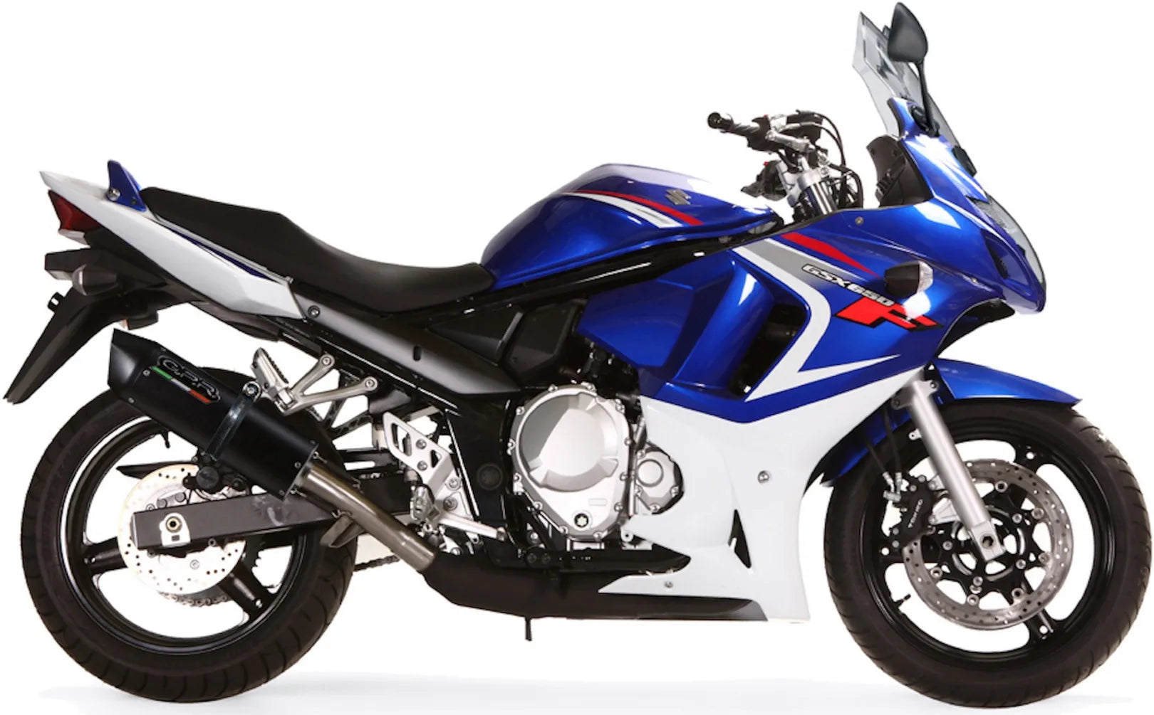 Système D'Échappement Homologué Au Niveau Sonore Furore Aluminium Noir - Gpr Compatible Avec Suzuki Gsx 650 F Ie (2008-2014)