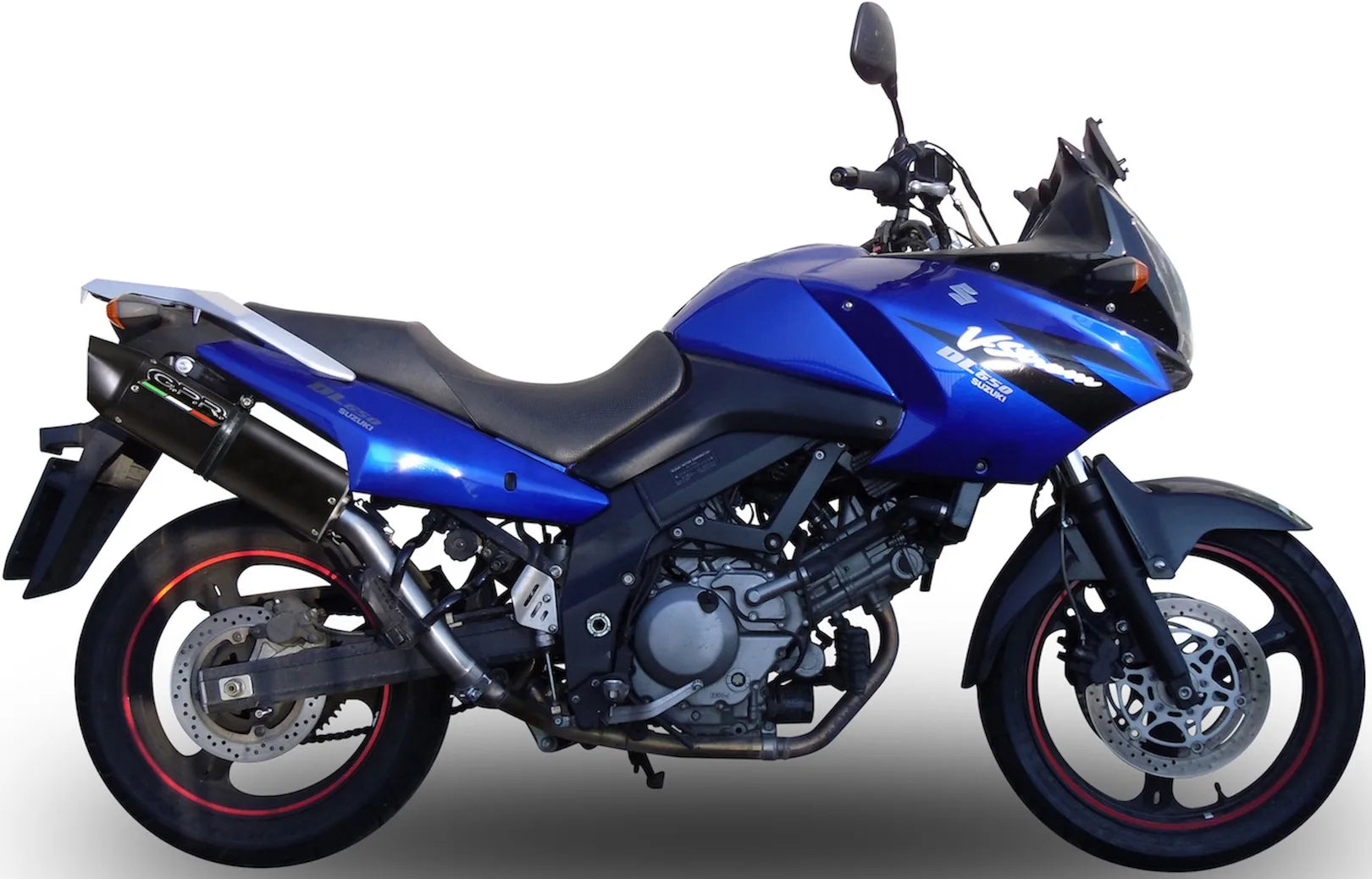 Système D'Échappement Homologué Au Niveau Sonore Furore Aluminium Noir - Gpr Compatible Avec Suzuki V-Strom Dl 650 (2004-2011)