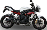 Système D'Échappement Homologué Au Niveau Sonore Furore Aluminium Noir - Gpr Compatible Avec Triumph Street Triple 675 (2013-2016)