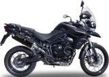 Système D'Échappement Homologué Au Niveau Sonore Furore Aluminium Noir - Gpr Compatible Avec Triumph Tiger 800 - Xr - Xc - Xrx - Xcx - Xrt - Xca (2011-2016)