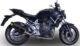 Système D'Échappement Complet Avec Catalyseur Et Homologation Acoustique Furore Aluminium Noir - Gpr Compatible Avec Yamaha Mt-07 (2014-2016)