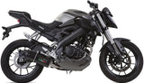 Système D'Échappement Complet Avec Catalyseur Et Homologation Acoustique Furore Aluminium Noir - Gpr Compatible Avec Yamaha Mt-125 (2014-2016)