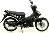 Système D'Échappement Complet Sans Catalyseur Et Homologué Au Niveau Sonore Furore Aluminium Noir - Gpr Compatible Avec Yamaha T135 Spark Lc4V (2005-2012)