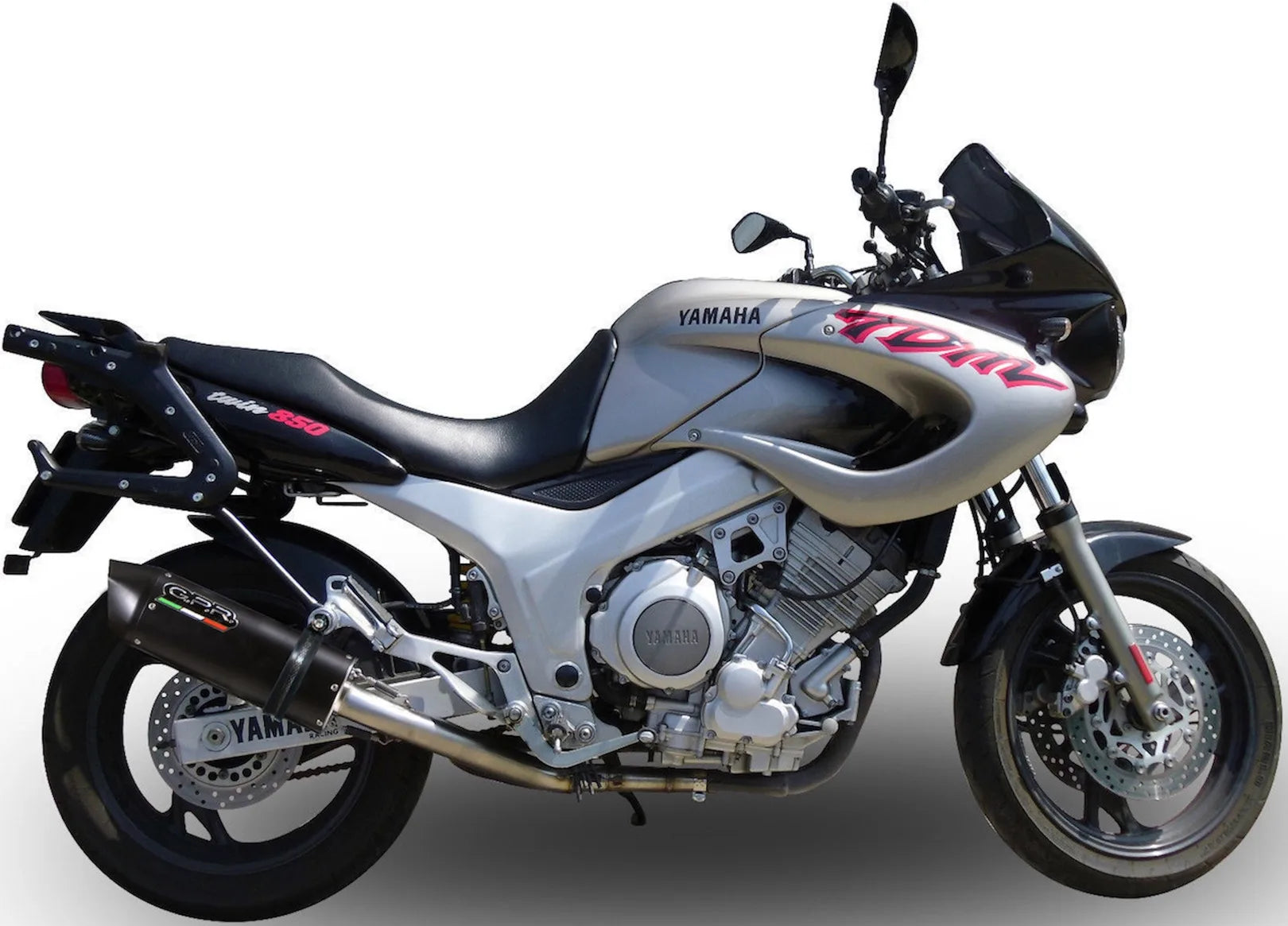 Double Sortie D'Échappement Homologuée Au Niveau Sonore Furore Aluminium Noir - Gpr Compatible Avec Yamaha Tdm 850 (1991-2001)