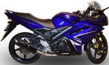 Système D'Échappement Complet Sans Catalyseur Et Homologué Au Niveau Sonore Furore Aluminium Noir - Gpr Compatible Avec Yamaha X1R 135 (2005-2012)